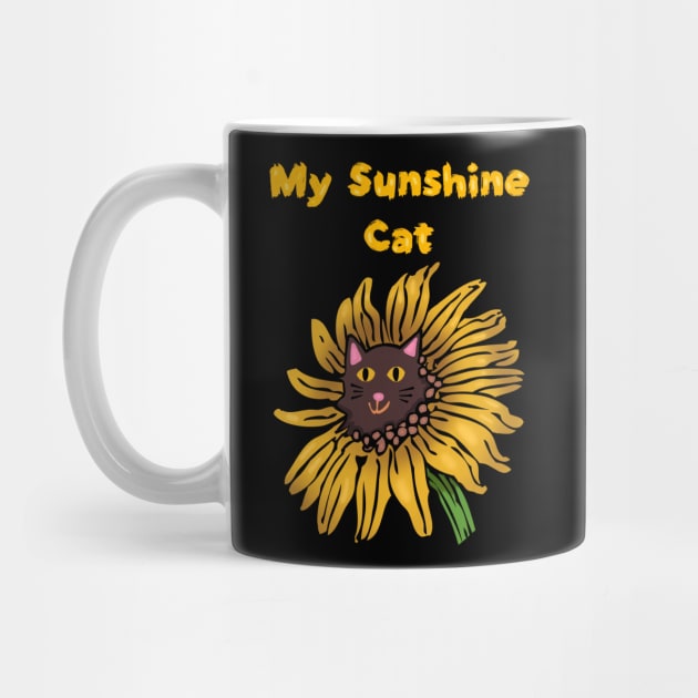My Sunshine Cat Sunflower by wildjellybeans